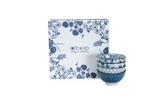 Flora Japonica Rice Bowl Giftset 4pcs 12x6.4cm 300ml 16700 1