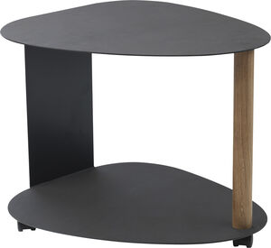 CURVE TABLE L 39x44x38cm NUPO black / STEEL black / OAK natu