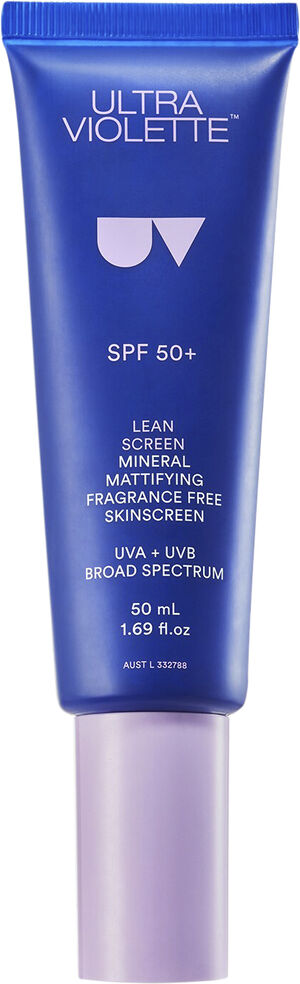 Lean Screen SPF50+ - Mineral Mattiserende, duftfri hudcreme uden parfu