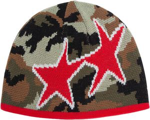 Reversible Icon Camo/Red beanie