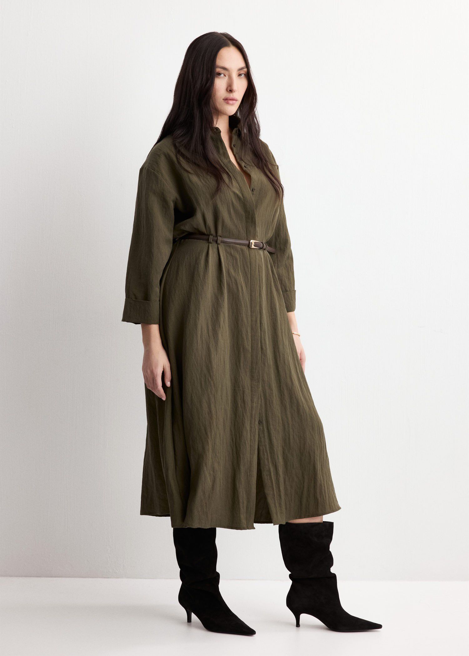 Lyocell shirt dress