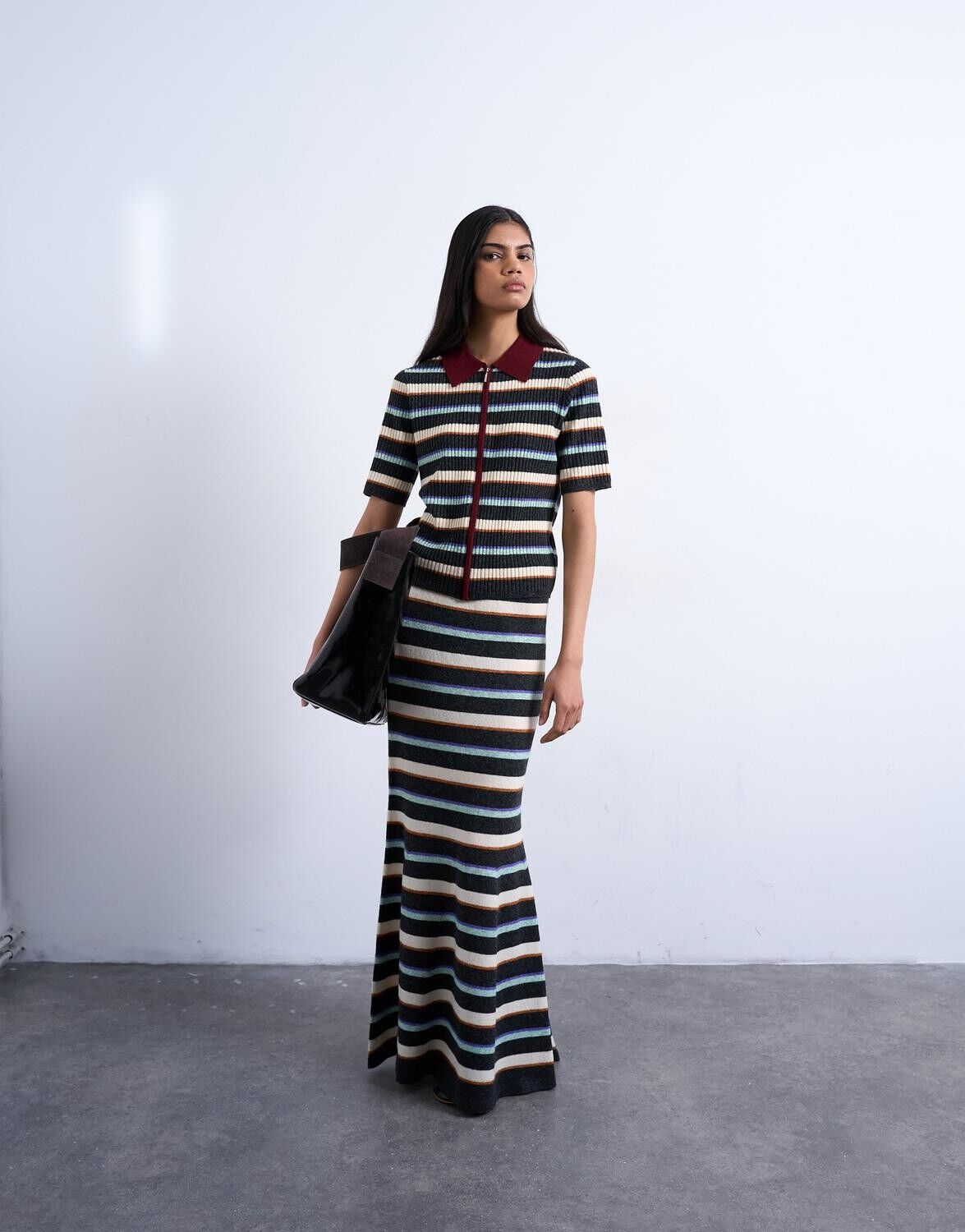 TSREBECCA LS ZIP POLO PULLOVER