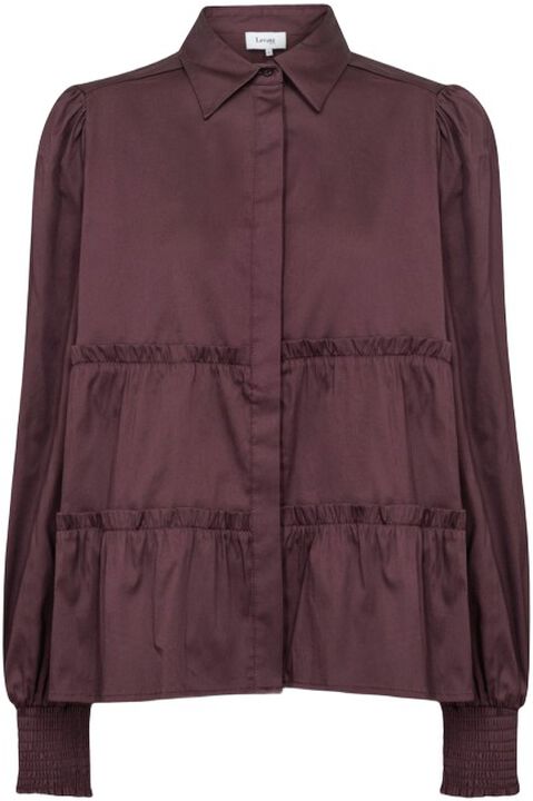 LR-ISLA SOLID 95 Skjorte Bordeaux