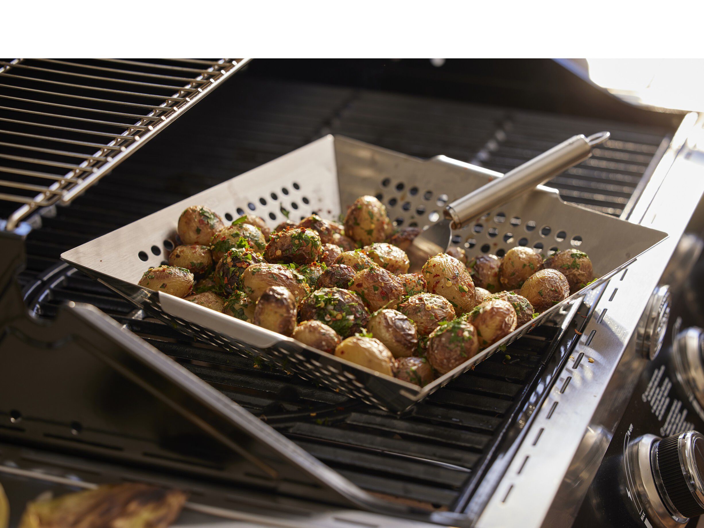 Grillbakke 33,5 x 30 x 6,5 cm 18/10 st&aring;l