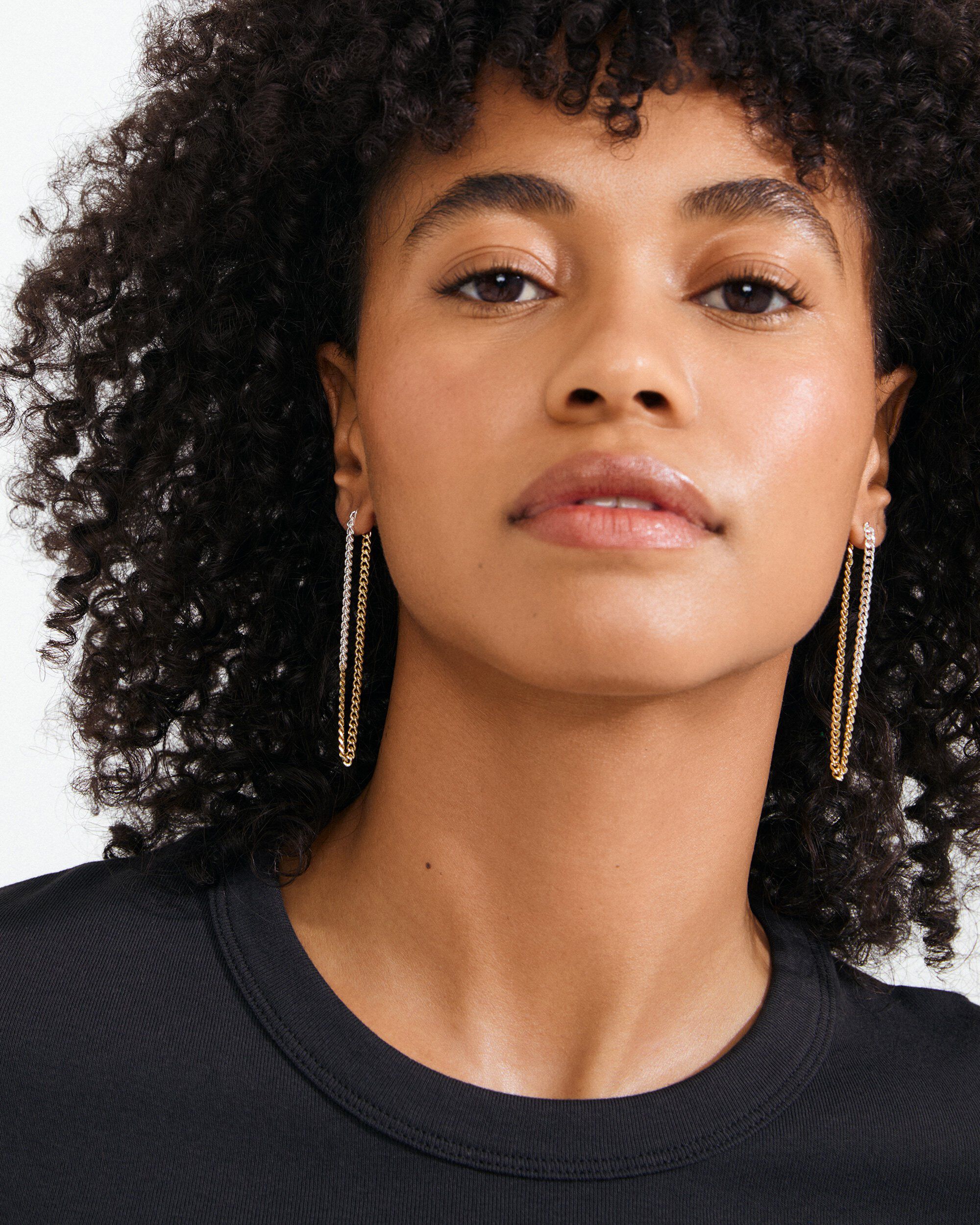 INNER chain earrings mixed metal