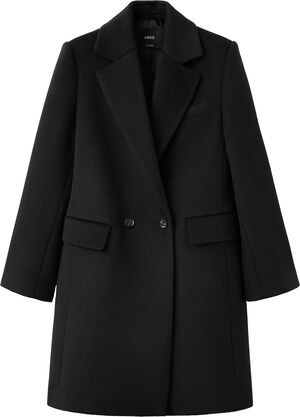Double-breasted wool coat