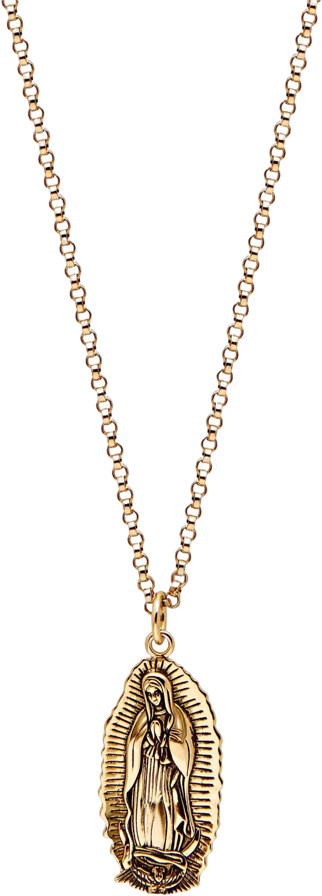 Our Lady of Guadalupe 18K Gold-Plated Sterling Silver Pendan