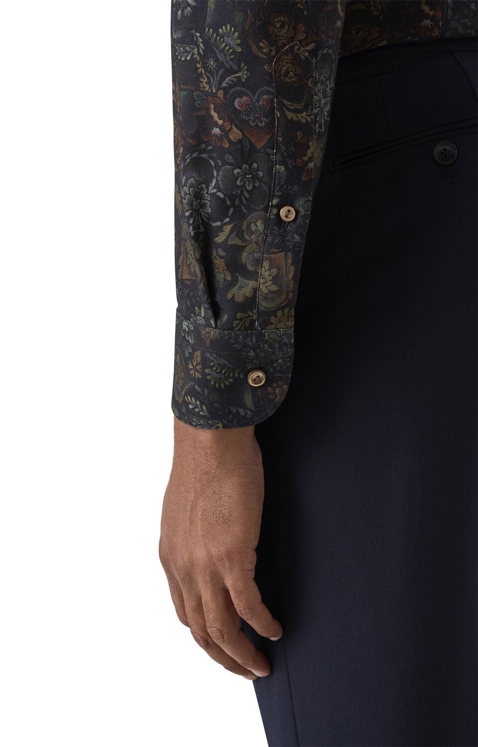 Slim Fit Brown Merino Wool Shirt