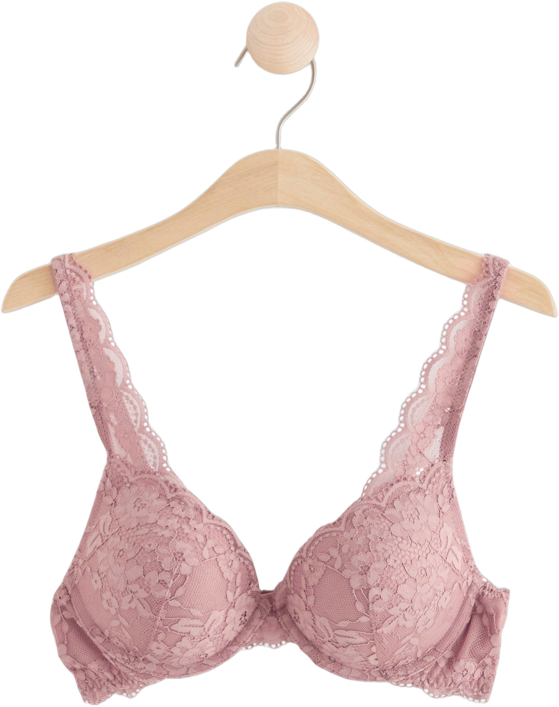 Malva push-up-bh med blonder