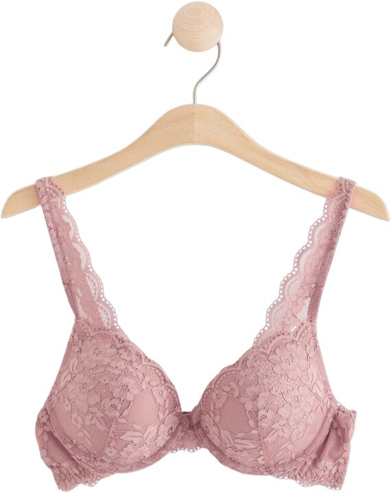 Malva push-up-bh med blonder