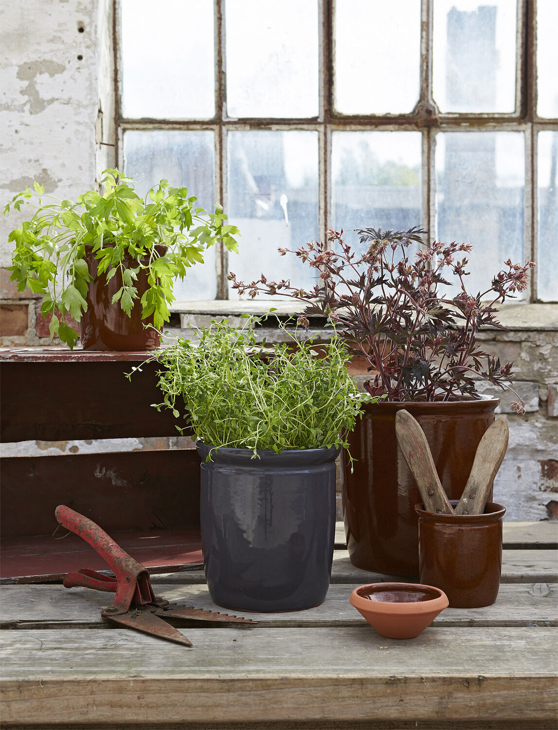 Syltekrukke, brun, 2 l