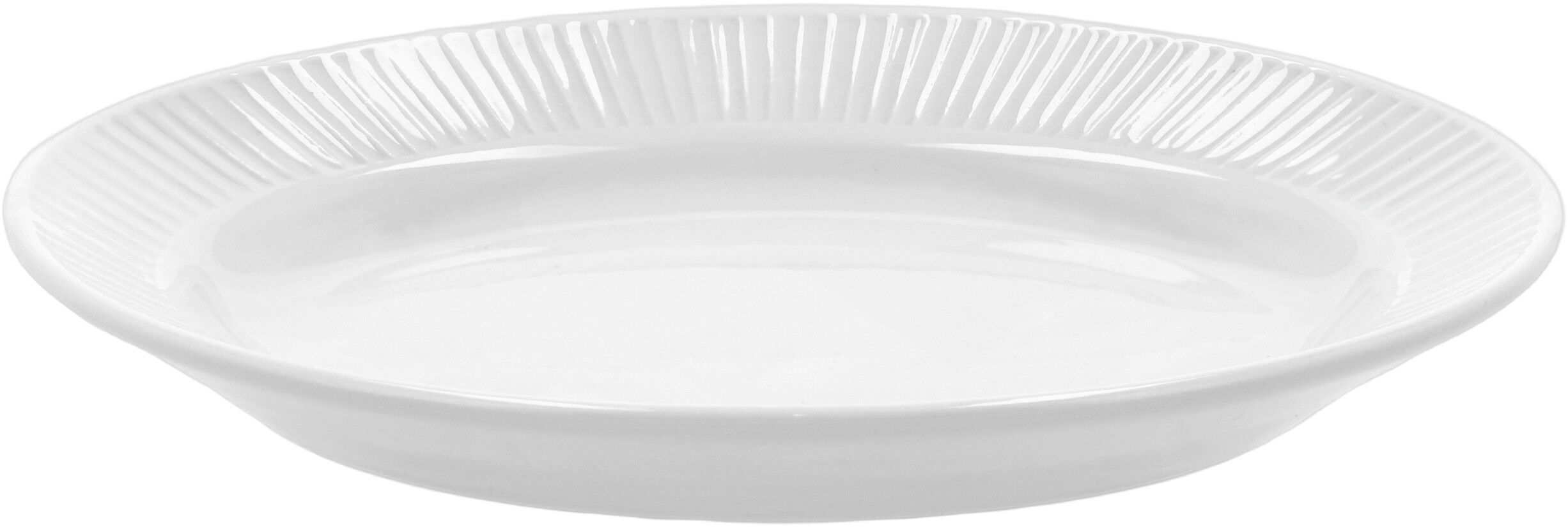 Serveringsfad Pliss&eacute; 22,5 x 15,5 cm Hvid