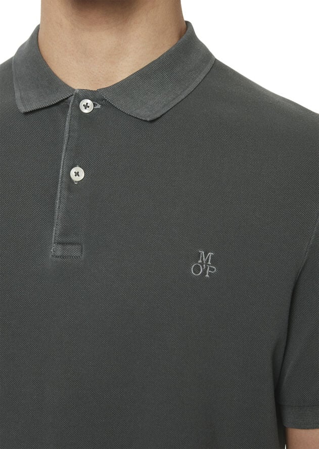 Polo, short sleeve, button placket,