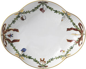 Stjerne Riflet Jul 22 cm. fad