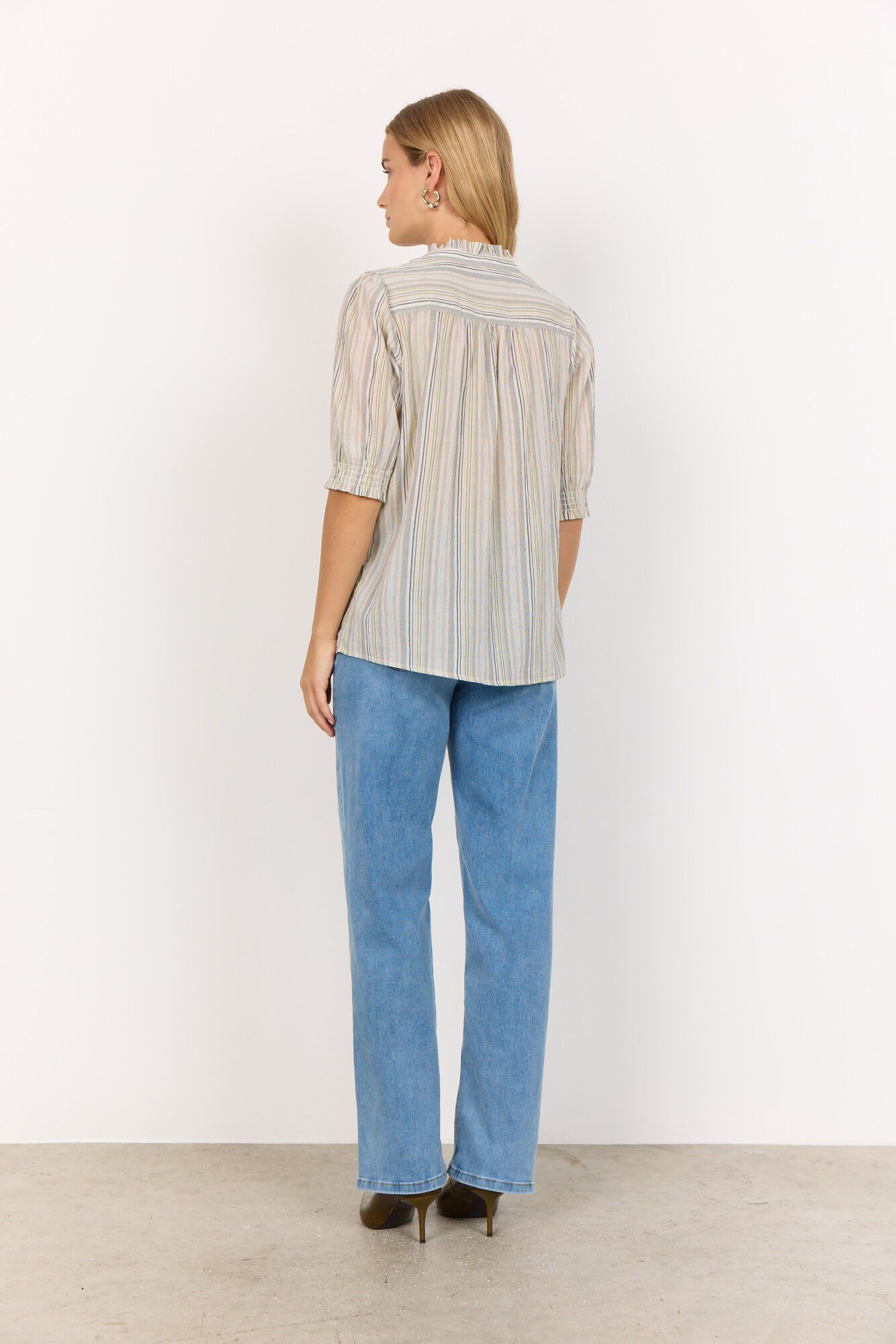 SC-PATTI 1 Bluse St&oslash;vet Gr&oslash;n