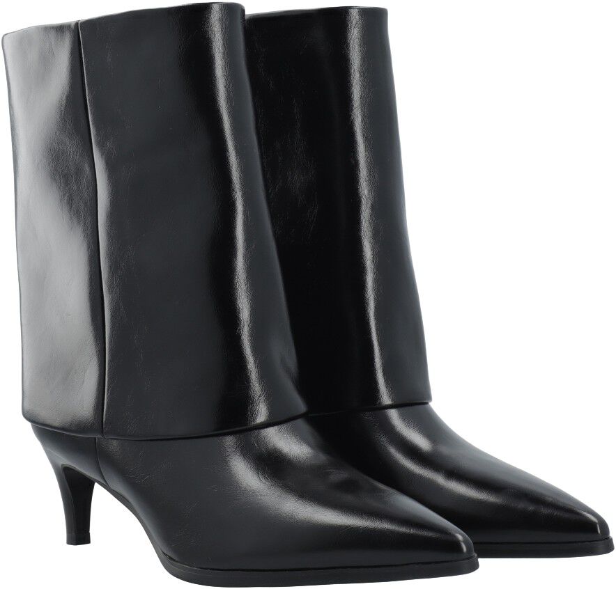 BIAABBIE Mid Fold Over Boot Faux Leather