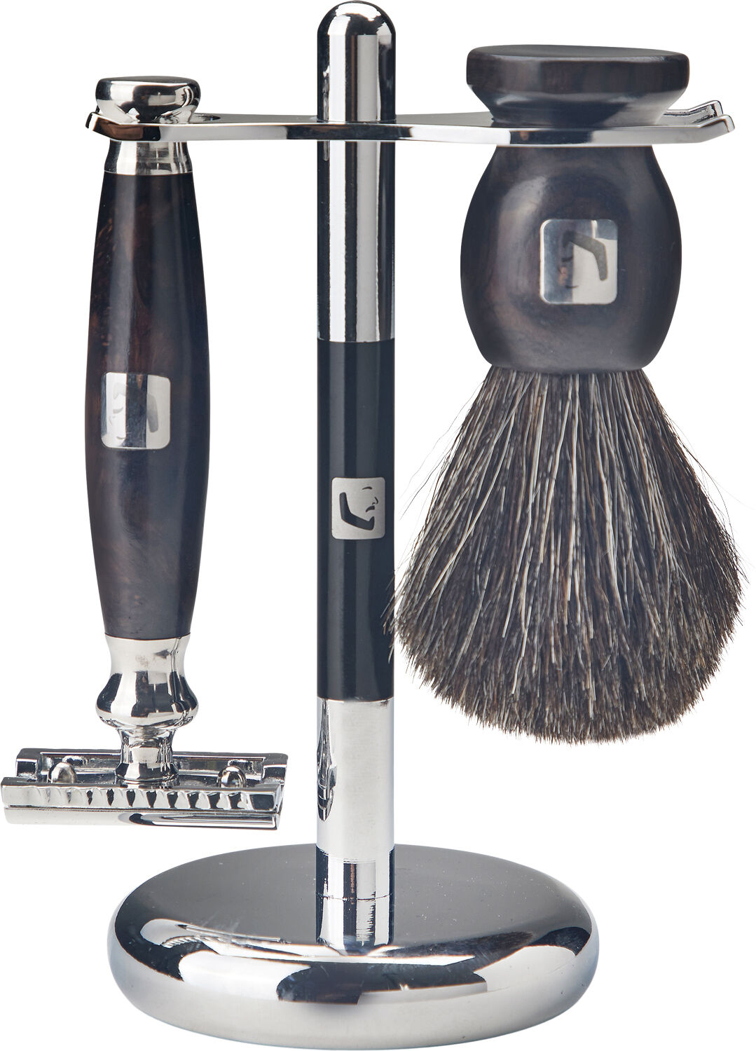 Barberians Shaving Kit: Safety Razor, Stand & Barberkost Sup