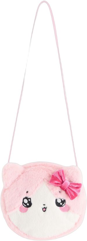 Small shoulder bag in faux fur and