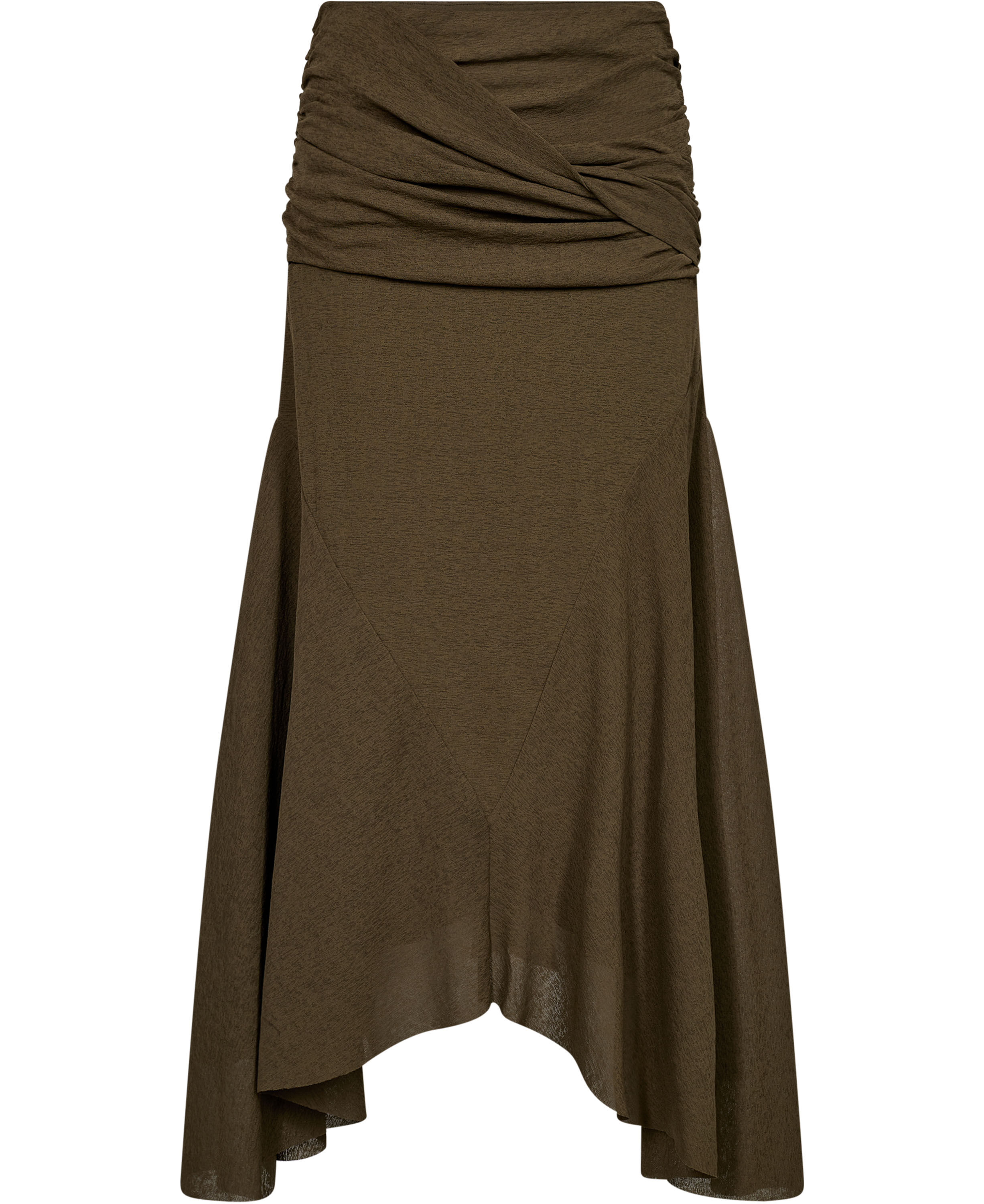 Marl Mesh Draped Long Skirt