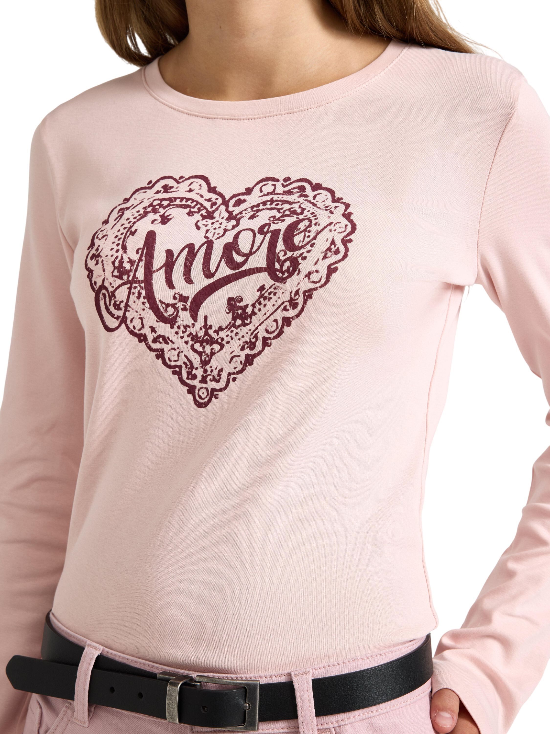 Long-sleeved top in soft cotton jer