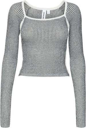 SNLOTUS LS KNIT SHORT TOP - EPD