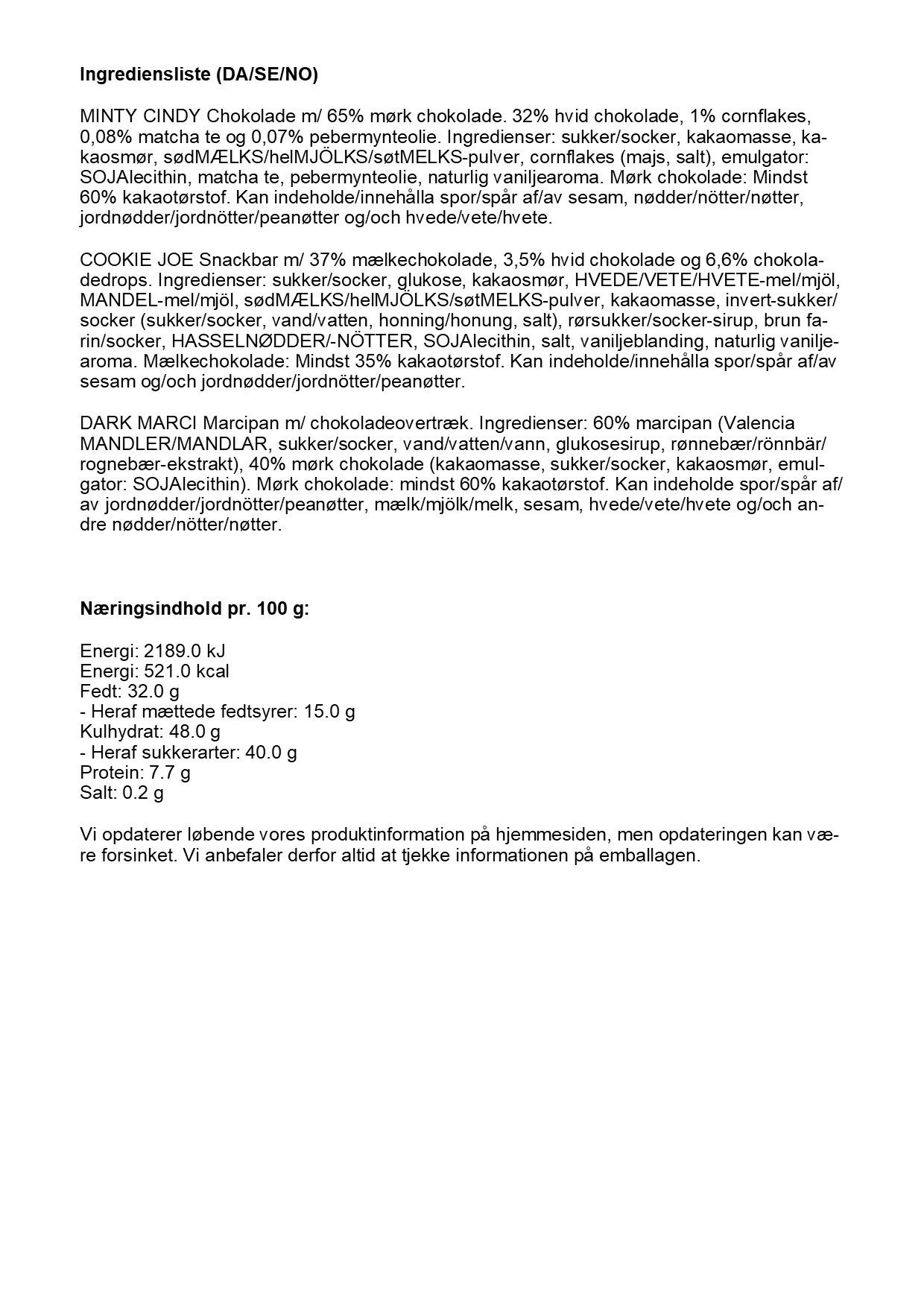 Simply&reg; JOYFUL CHRISTMAS chokolade&aelig;ske (500g)