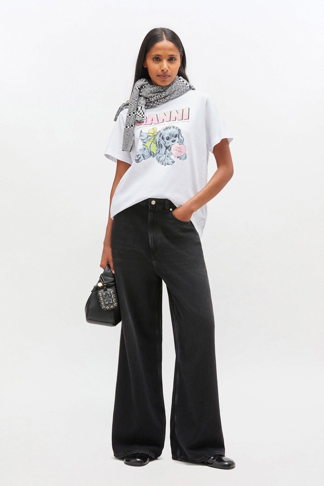 Basic Cotton Jersey Neon Puppy T-sh