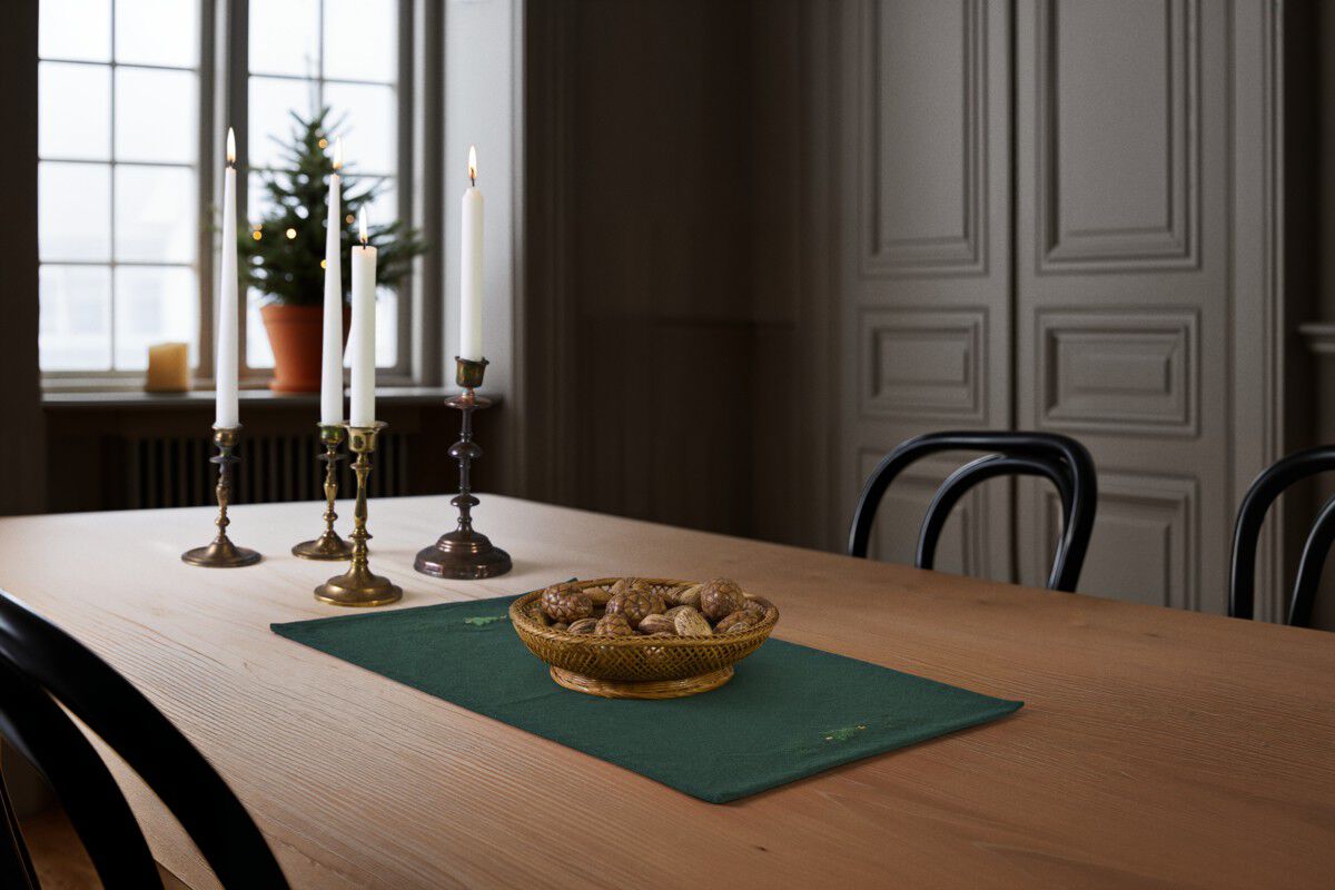 Christmas Fable D&aelig;kkeserviet Juletr&aelig; 49x32 cm gr&oslash;n