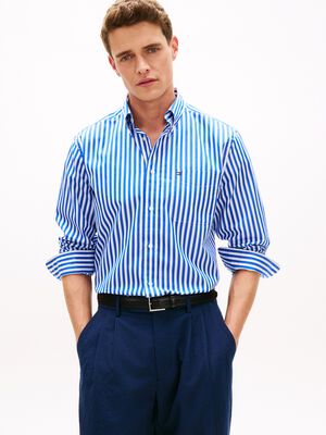 Classic Fit Stripe Poplin Shirt