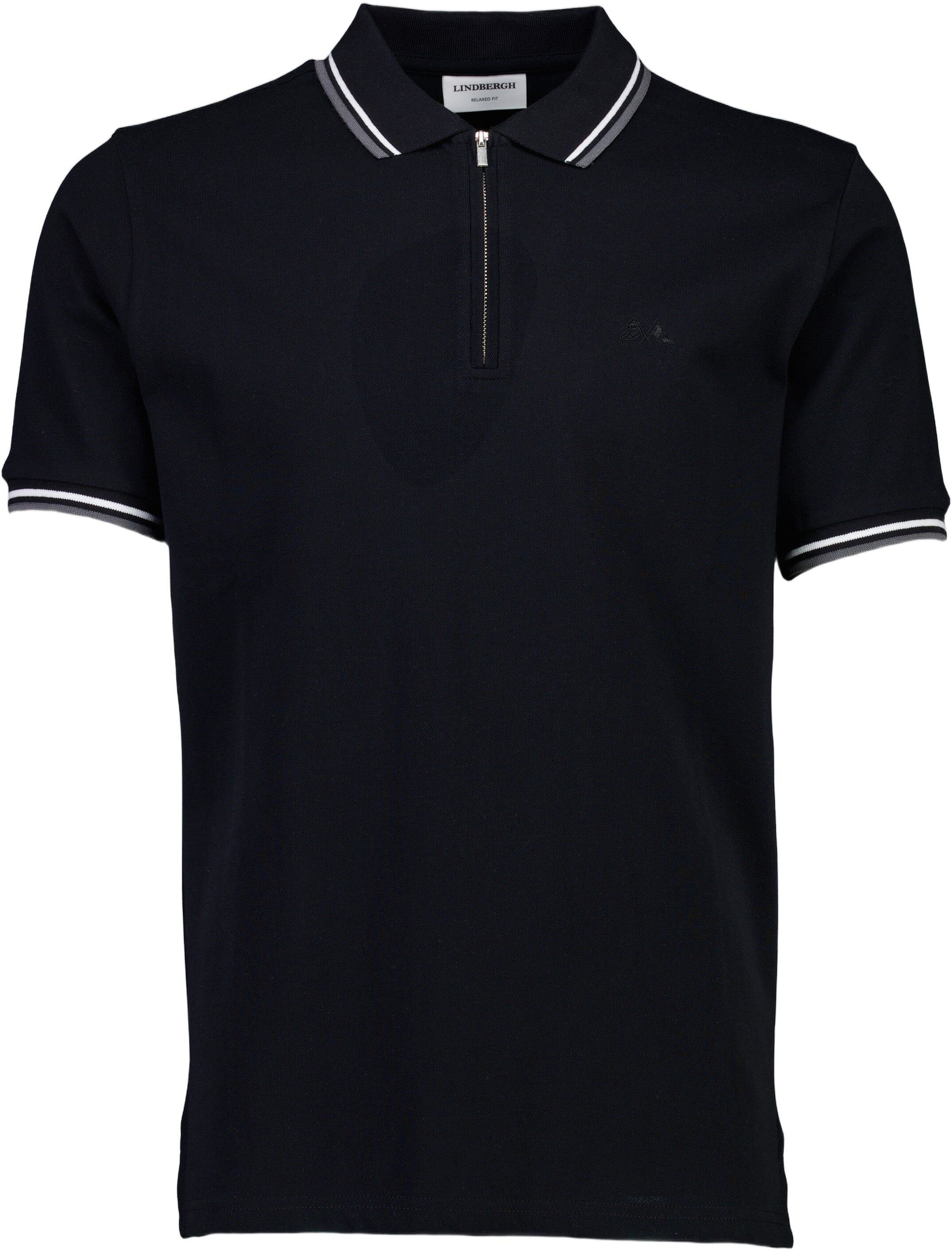 Polo shirt w. zip neck