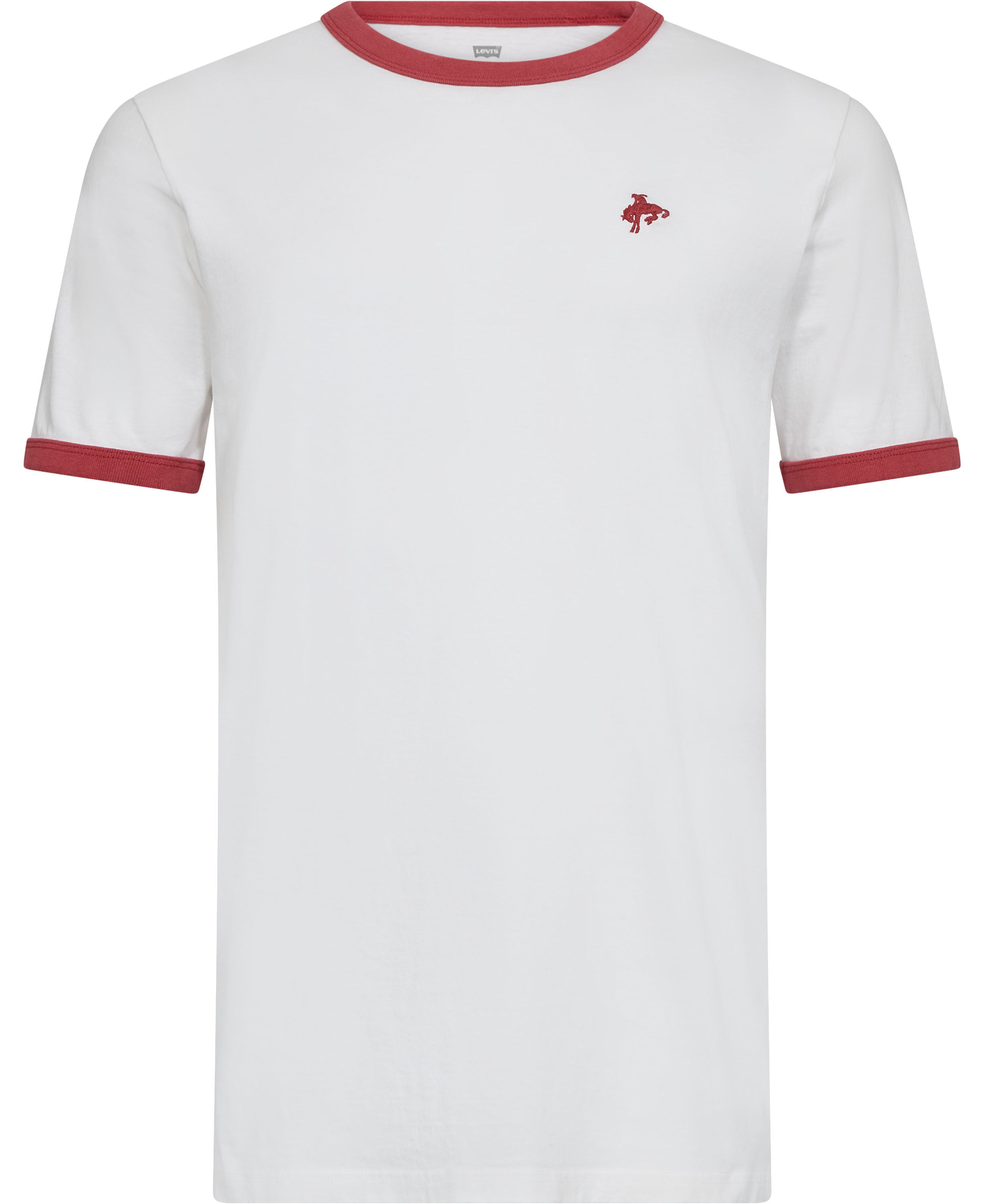 RETRO EMB RINGER TEE BRIGHT WH