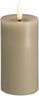 Moods & More - LED Pillar Candles, Silk, Melted, Kit grey, 4