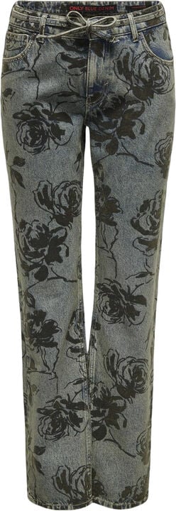 ONLMOTT LW STR FLORAL BELT RED DNM