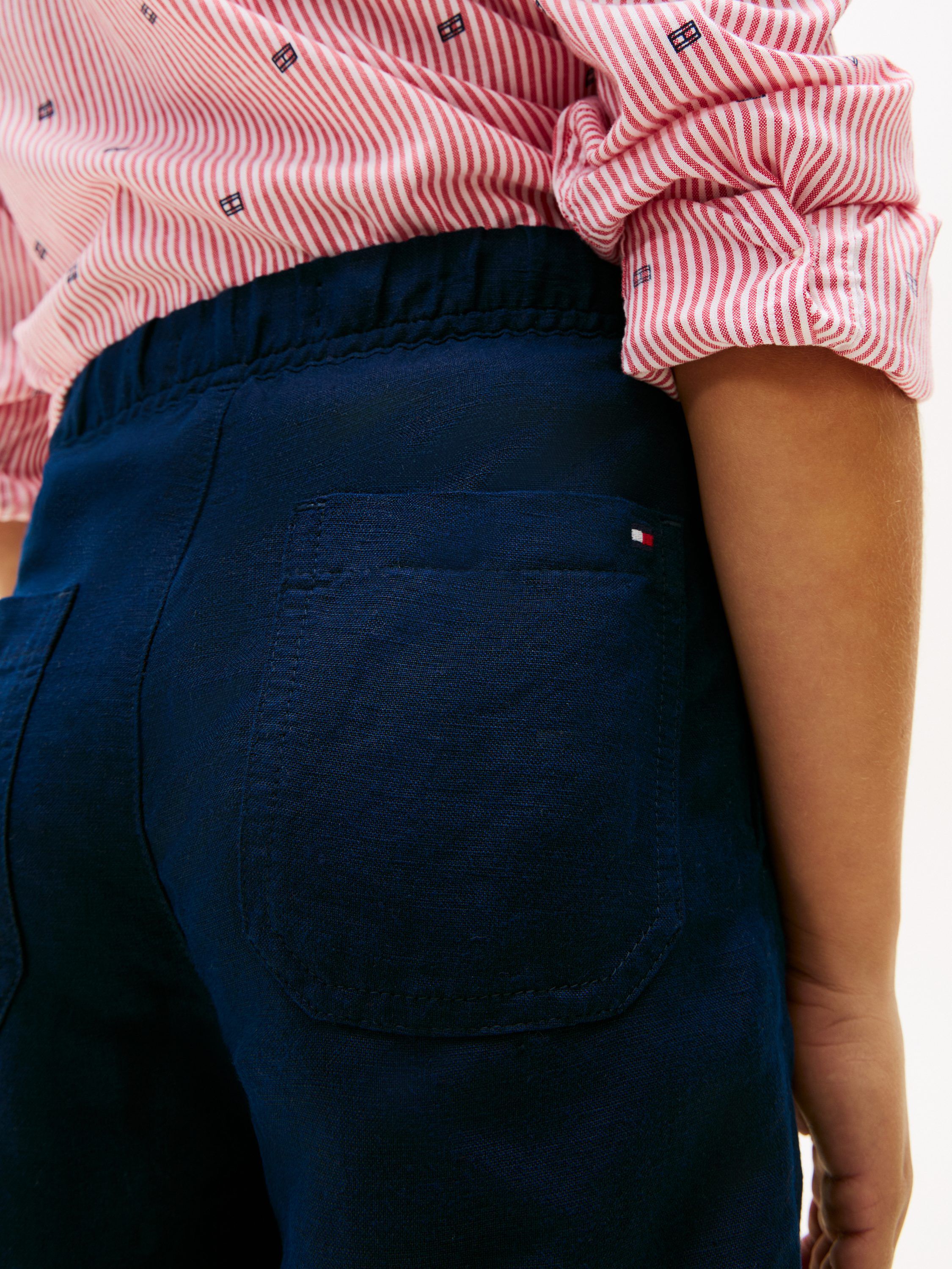 Linen Blend Relaxed Shorts