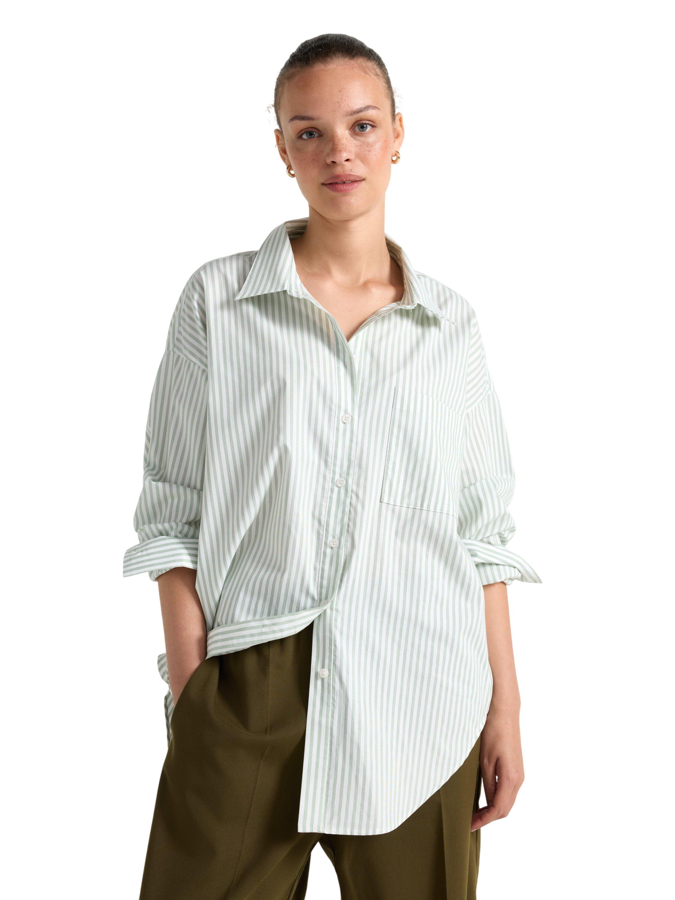 Oversized skjorte med lange &aelig;rmer