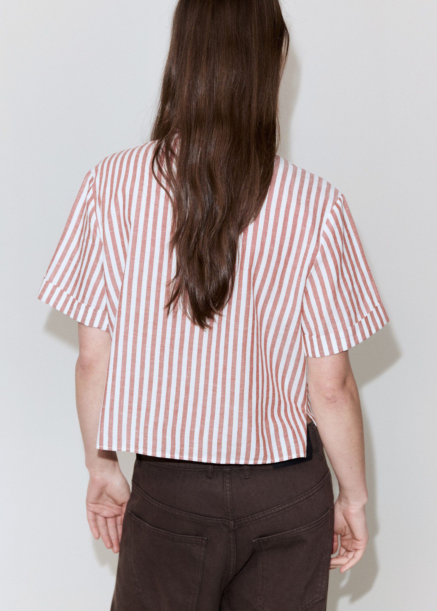 Striped cotton linen shirt