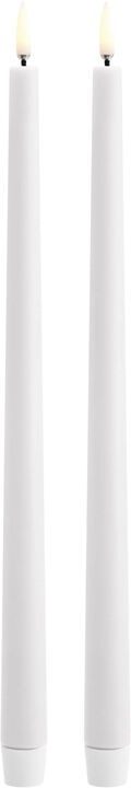 LED taper candle, Nordic white, Smooth, 2,3x32 cm / 2-pack
