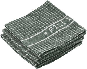 Karklude Pillivuyt 32 x 32 cm 3 stk. Grøn/Hvid 100 % økologi