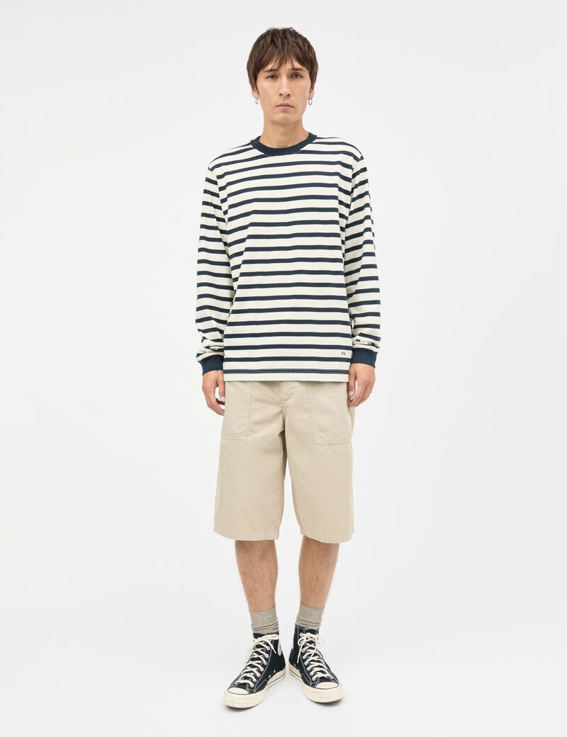 Cotton Jersey Stripe Frode Tee Ls