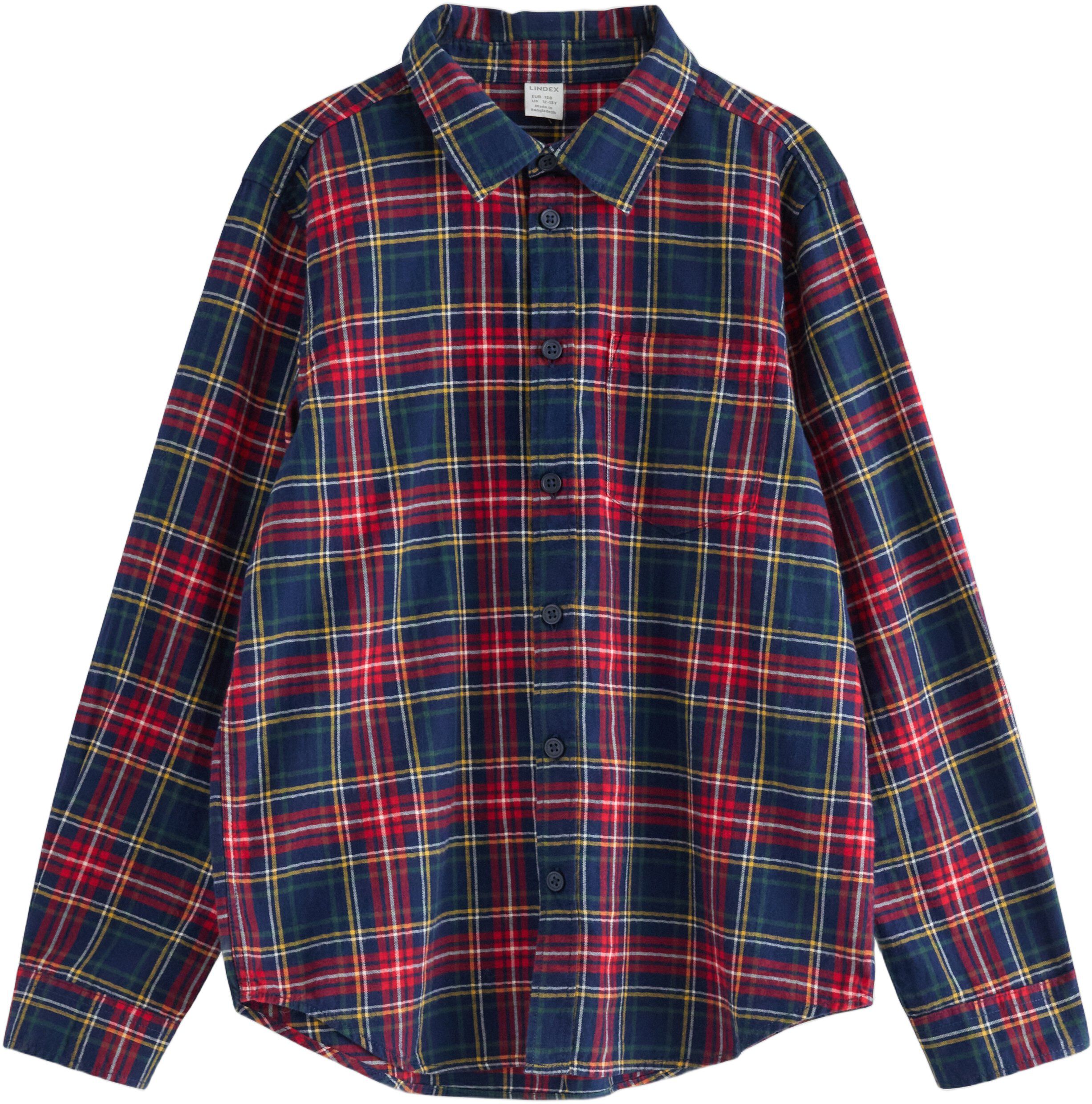 Rutem&oslash;nstret langermet skjorte i my