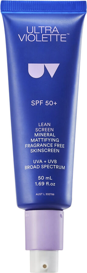 Lean Screen SPF50+ - Mineral Mattiserende, duftfri hudcreme uden parfu