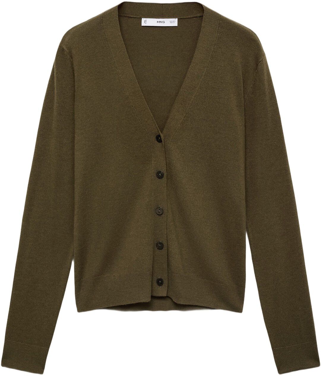 V-neck knitted cardigan