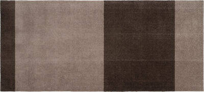 Løber, 90x200 cm, stripes-horizon sand/brun