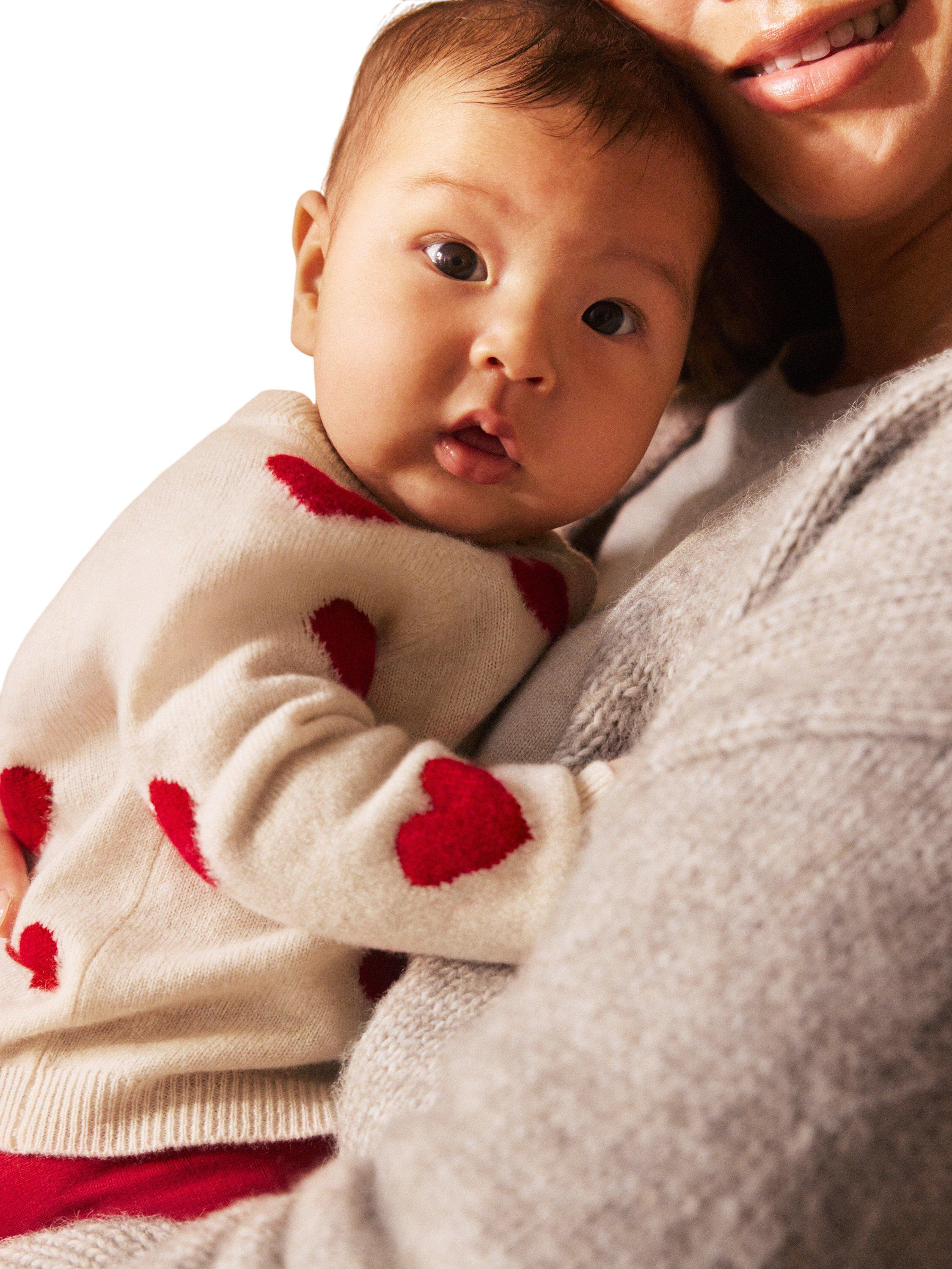 Stickad cardigan i mjuk merinoull m