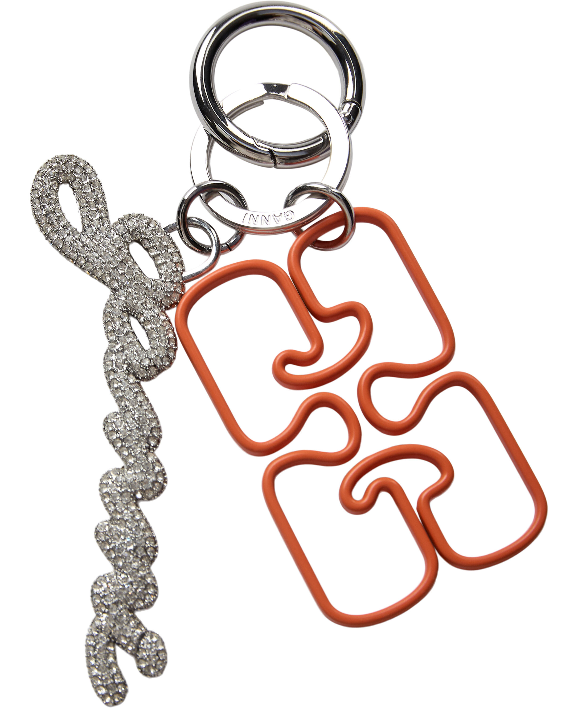 Ganni Strass Signature Keyring