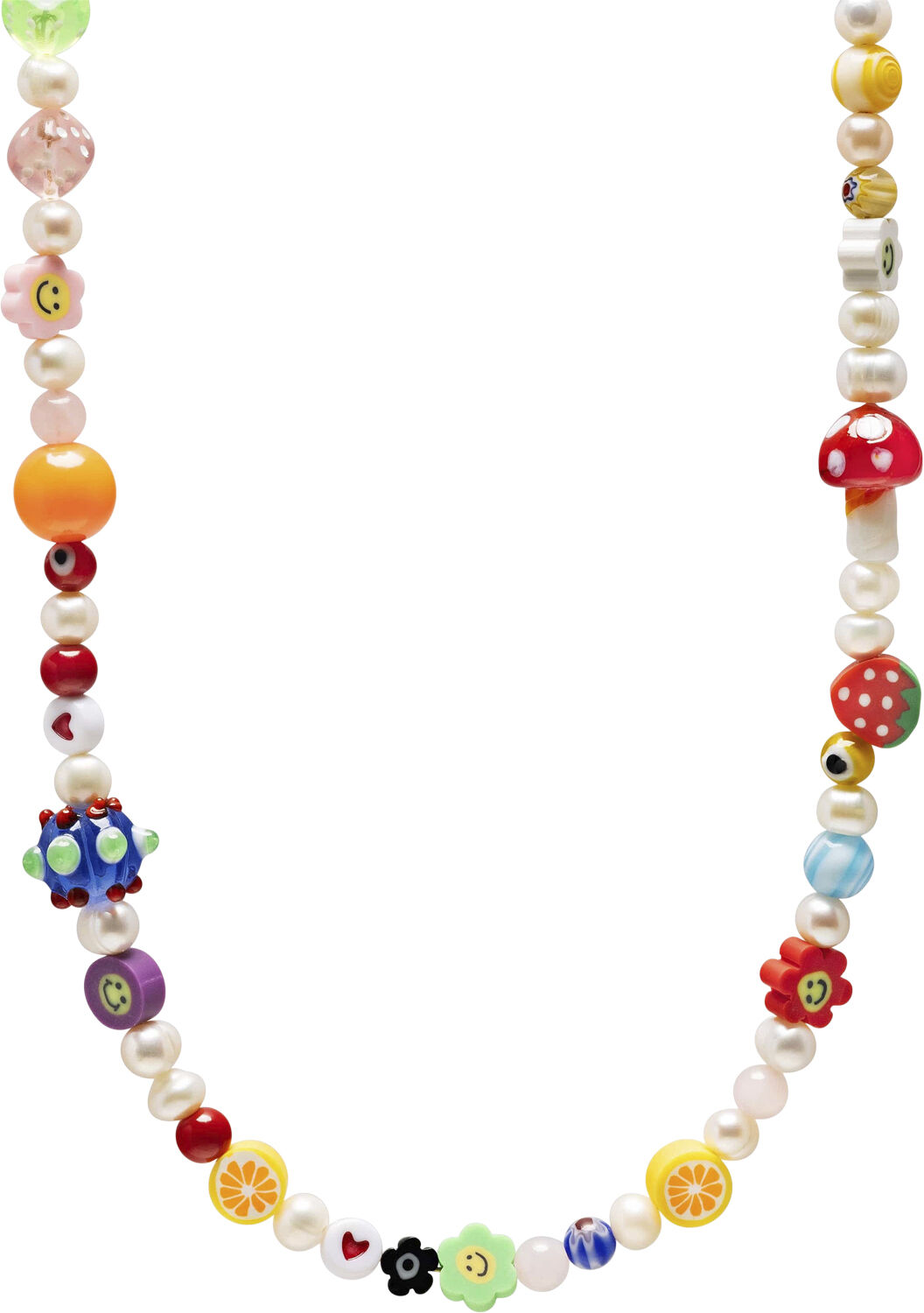 Men's Berry Pearl Choker with Assorted Beads