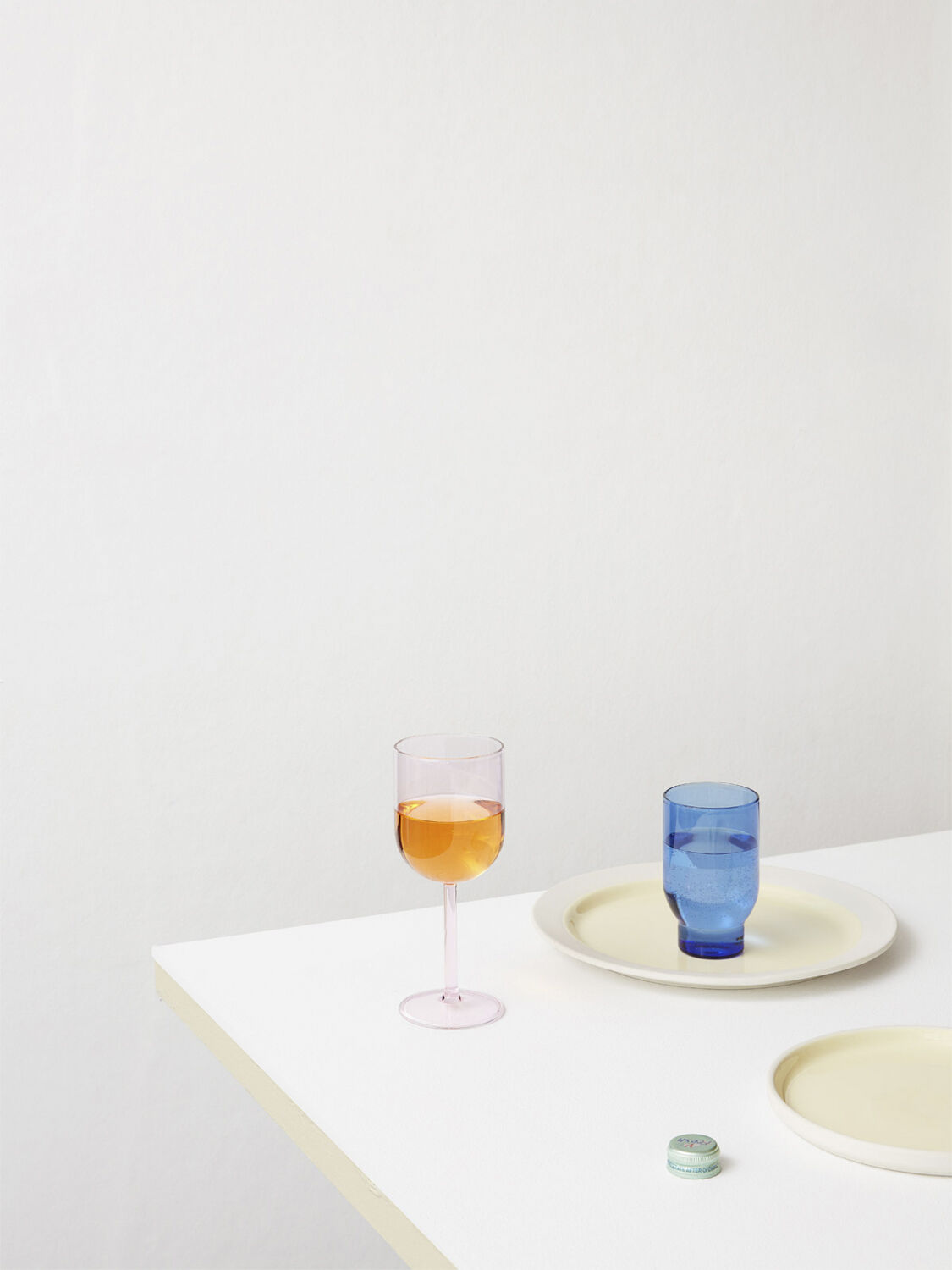 WATER GLASS, 2 PCS, TALL, BLUE, 65110B