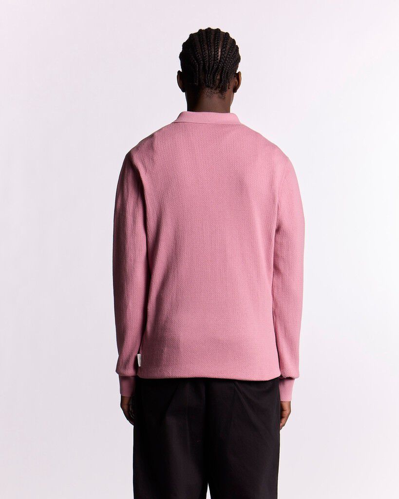 Deco Patch Long Sleeve Knitted Polo
