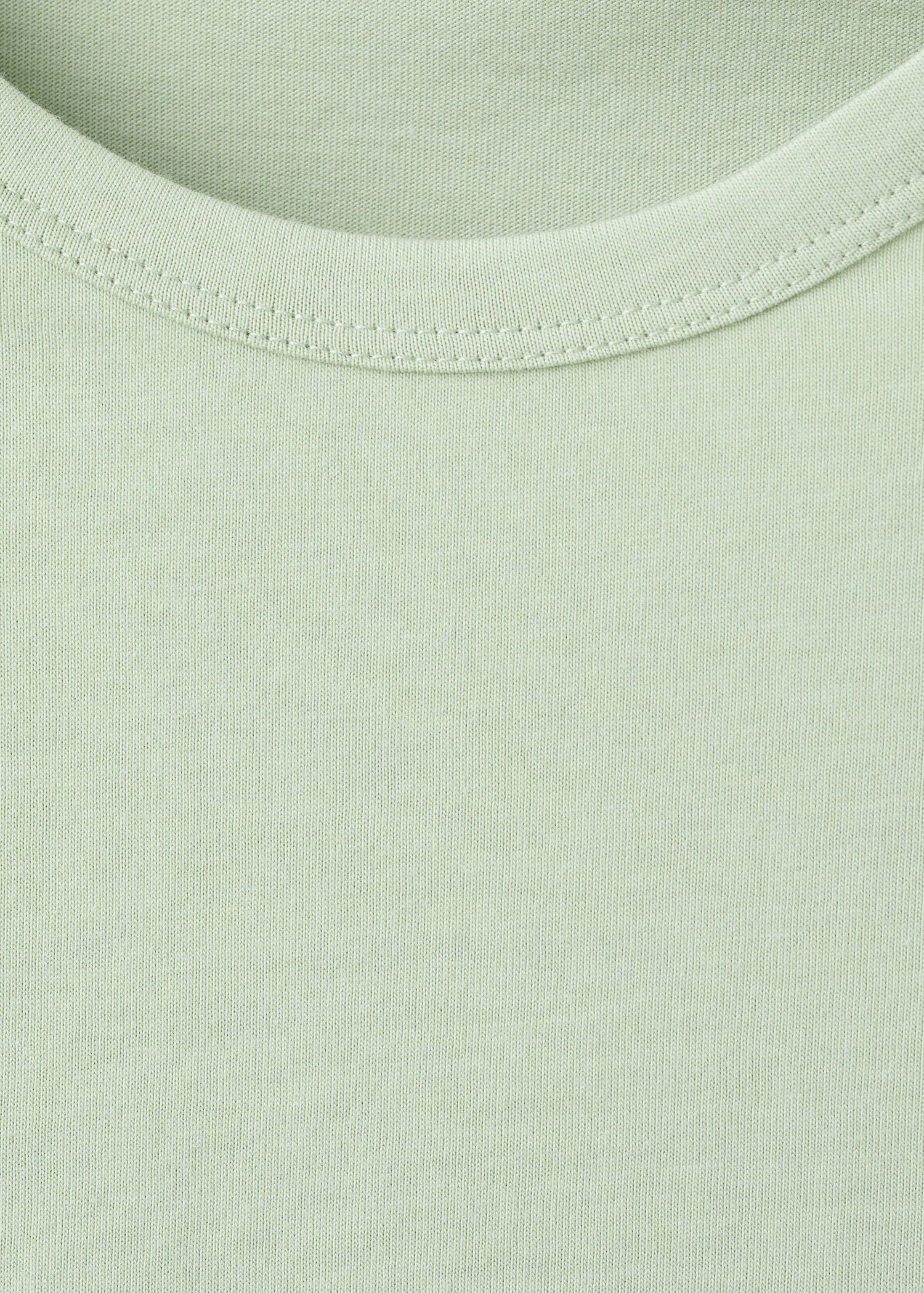 Embroidered cutwork cotton T-shirt