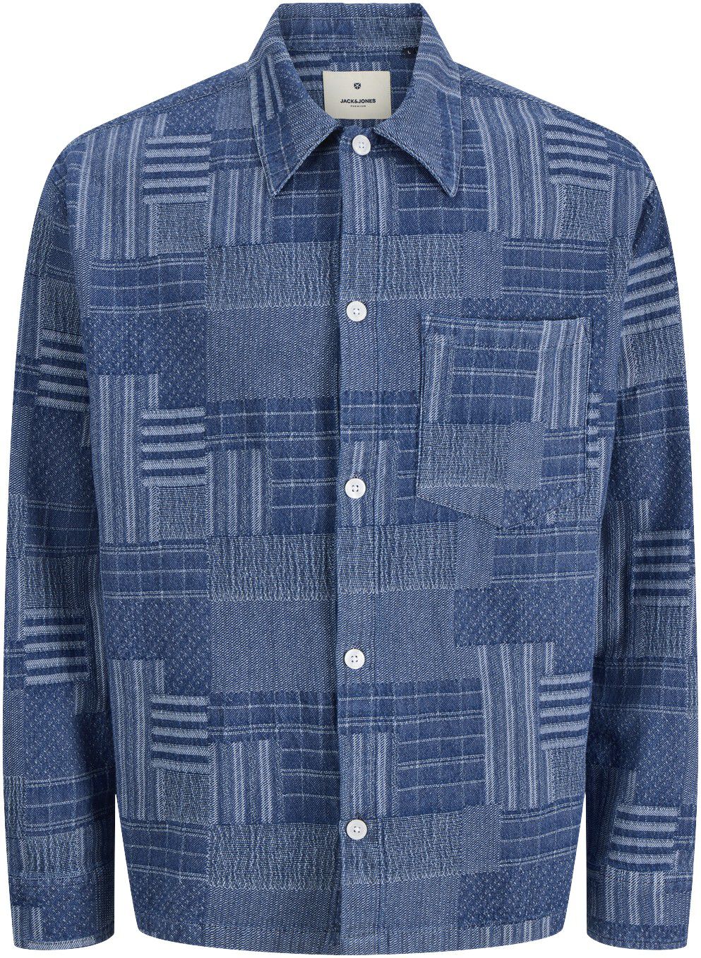 JPRBLUJERRY PATCHWORK L/S SHIRT